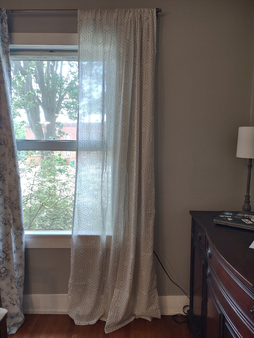 6 H&M Geometric Sheer Curtain Panels